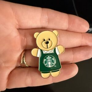 Starbucks limited edition Green and Gold Bear Pin